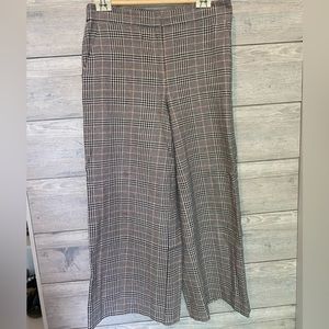 Wide Leg Plaid Loft Pants